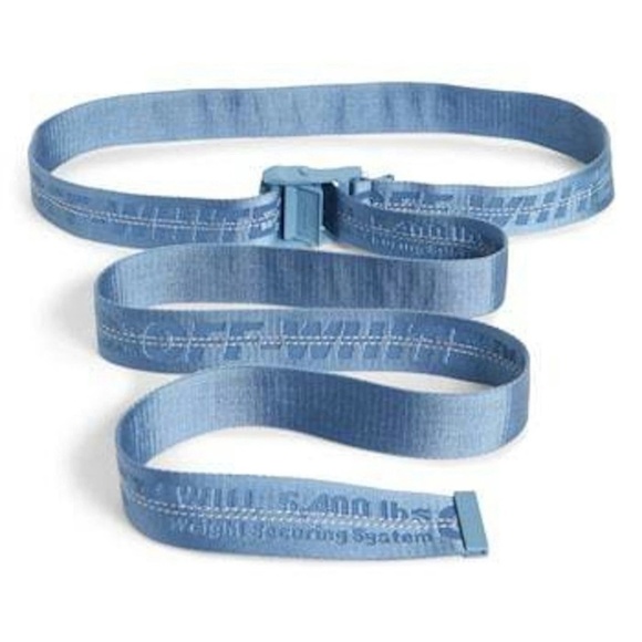 NWT OFF-WHITE MINI INDUSTRIAL BELT BLUE BLUE BUCKLE Authentic 1” x 78”